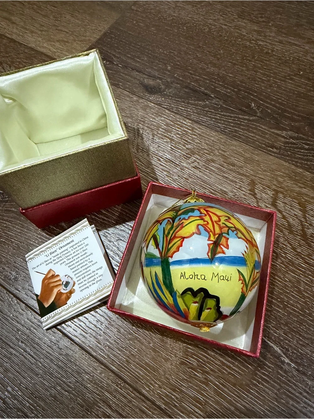 Pier 1 aloha Maui Christmas Ornament in Box